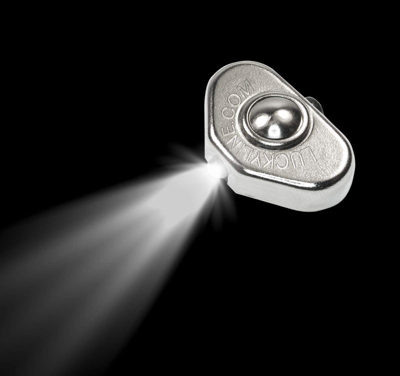Lucky Line Smallest LED Thumb Light for Keys, Screwdrivers, Measuring Tape, Cabinets, Pet Leashes & More (90701), Silver - Image 2